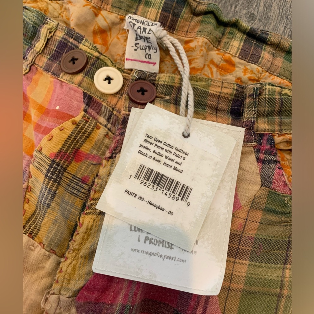 NWT Magnolia Pearl Quiltwork Miner Pants Honeybee - Picture 3 of 8